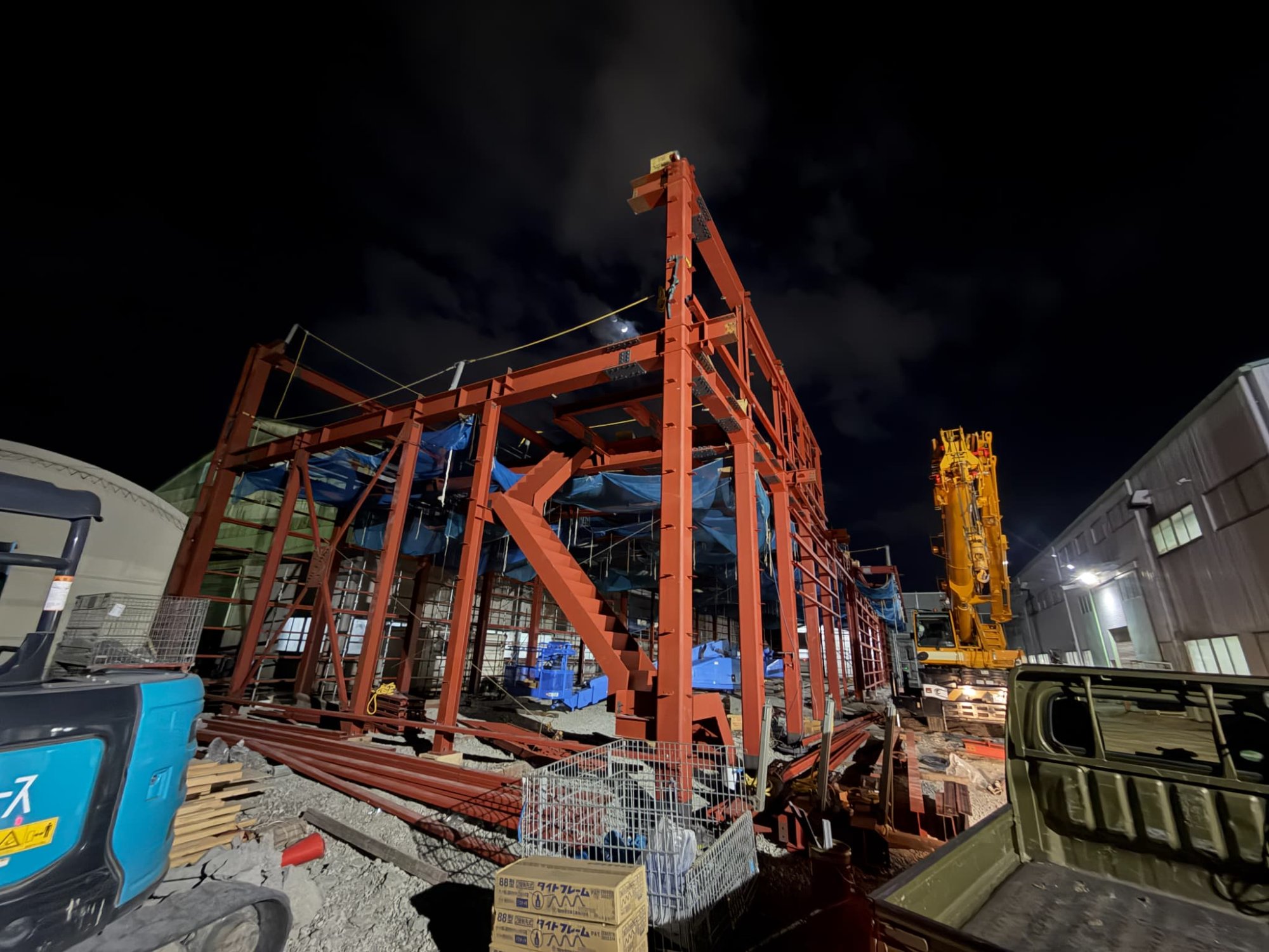 林鐵工所 夜間建方工事